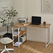 【はち】L字型パソコンデスク 120+100cm 引き出し付き L字型パソコンデスク（木製・幅120cm+100cm・コーナーデスク